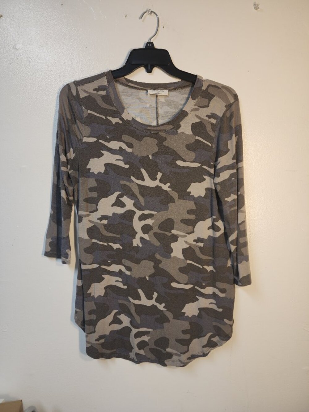 Zenana Large Camo tshirt long sleeve #RT1811Ab rAYON
